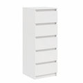 Moderner Holzwerkstoff Sideboard mit Schubladen, Weiß 37,5x35x99 cm