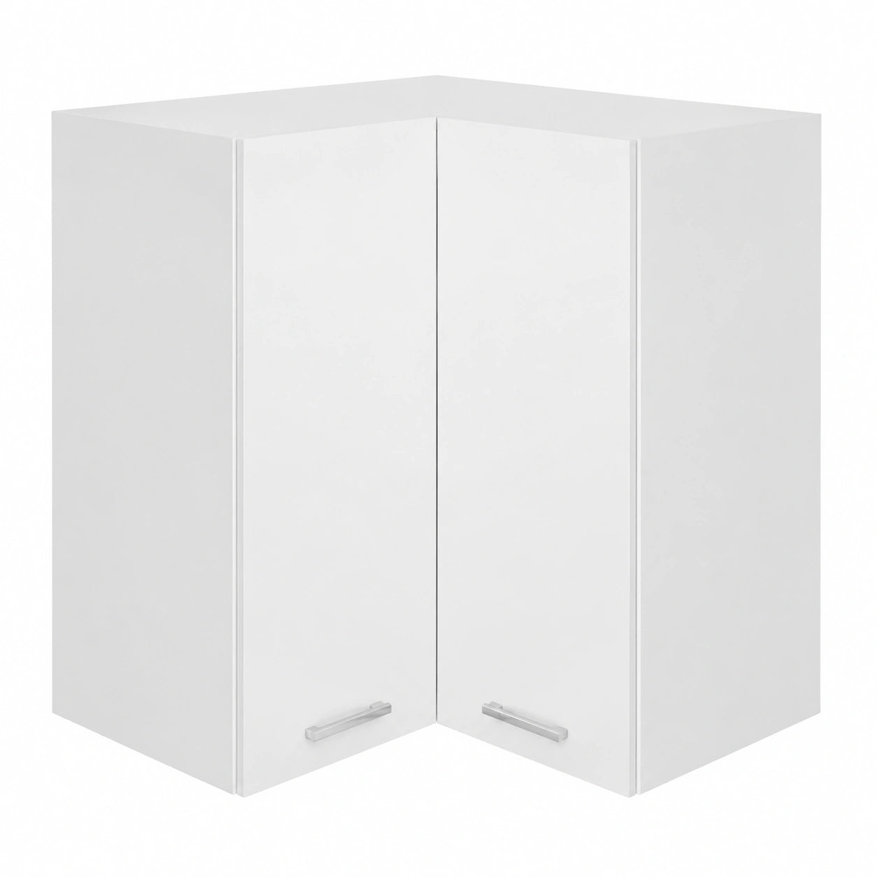 Eckhängeschrank Lyon in Weiß, 57x57x60 cm, Holzwerkstoff, für moderne Küchen