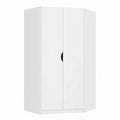 Rauch Möbel Alvara Eckkleiderschrank, 2-türig, Weiß, Platzsparender Schrank 117x197x104cm