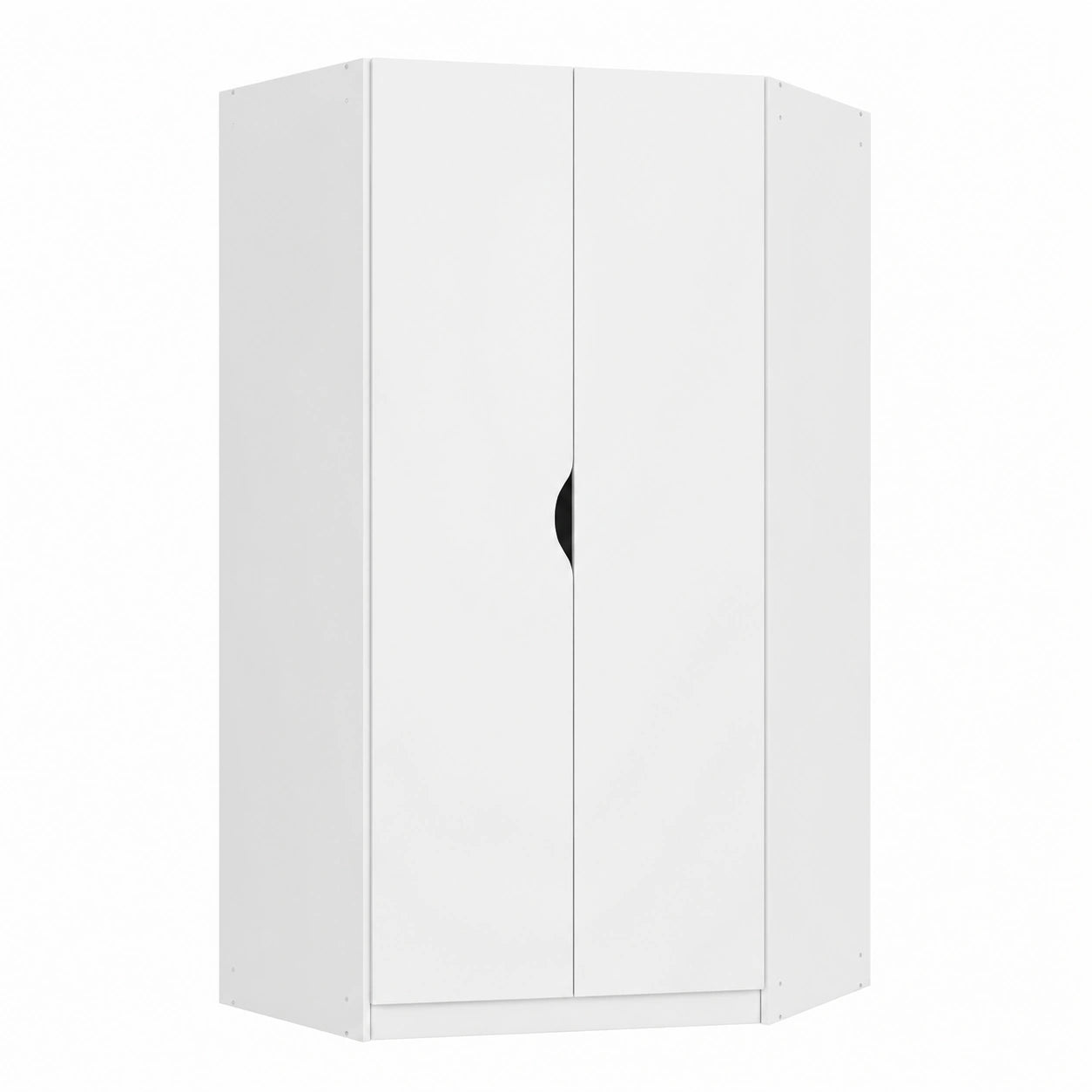 Rauch Möbel Alvara Eckkleiderschrank, 2-türig, Weiß, Platzsparender Schrank 117x197x104cm