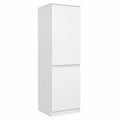 Moderner Schmaler Hochschrank mit Schuhablage für Flur – Platzsparendes Design in Weiß, 50x39x180 cm