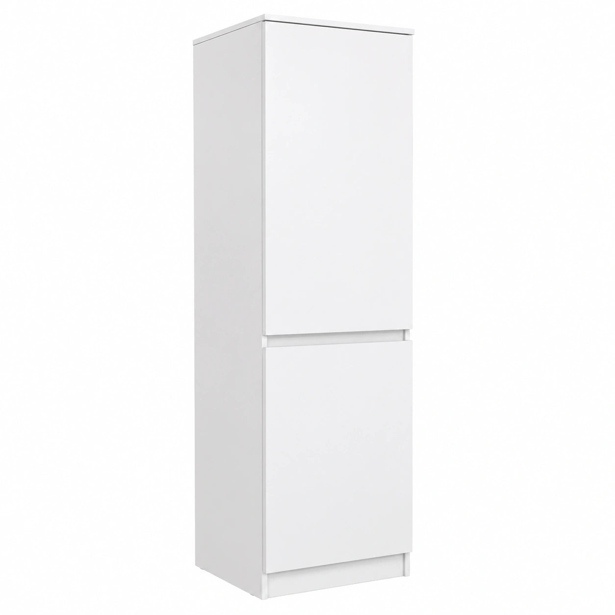 Moderner Schmaler Hochschrank mit Schuhablage für Flur – Platzsparendes Design in Weiß, 50x39x180 cm