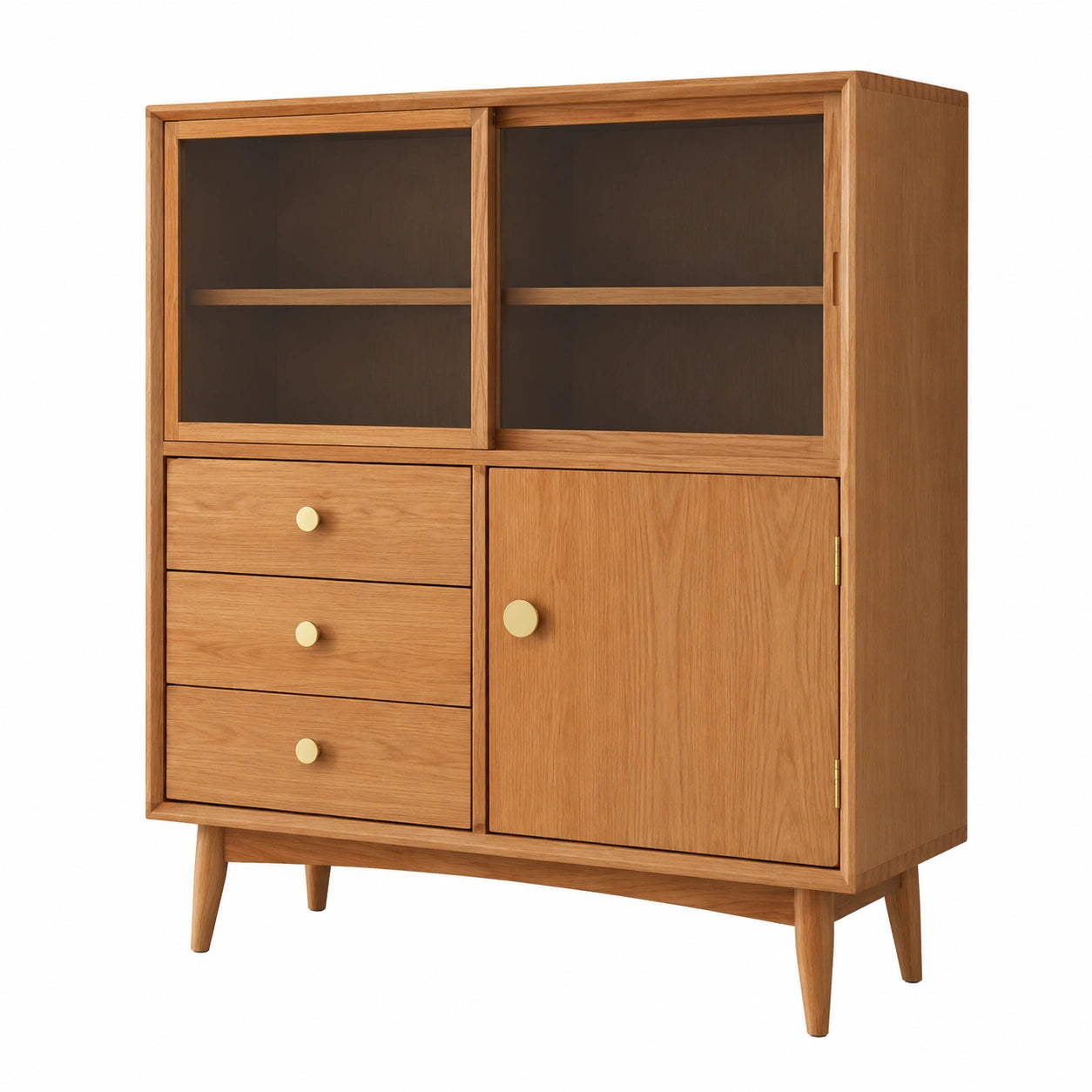 Massivholz Sideboard Kirsche für Esszimmer und Küche, Elegantes Design für Wohnzimmer und Flur