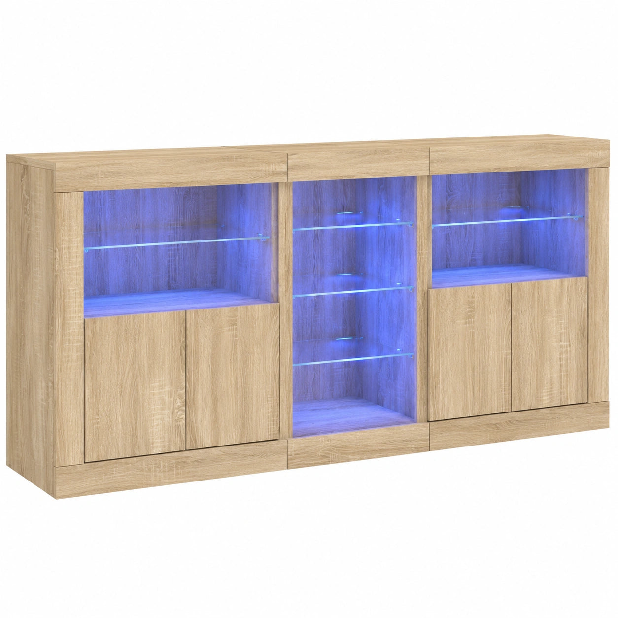 Moderne VidaXL Anrichte mit LED-Beleuchtung, Eiche Sonoma