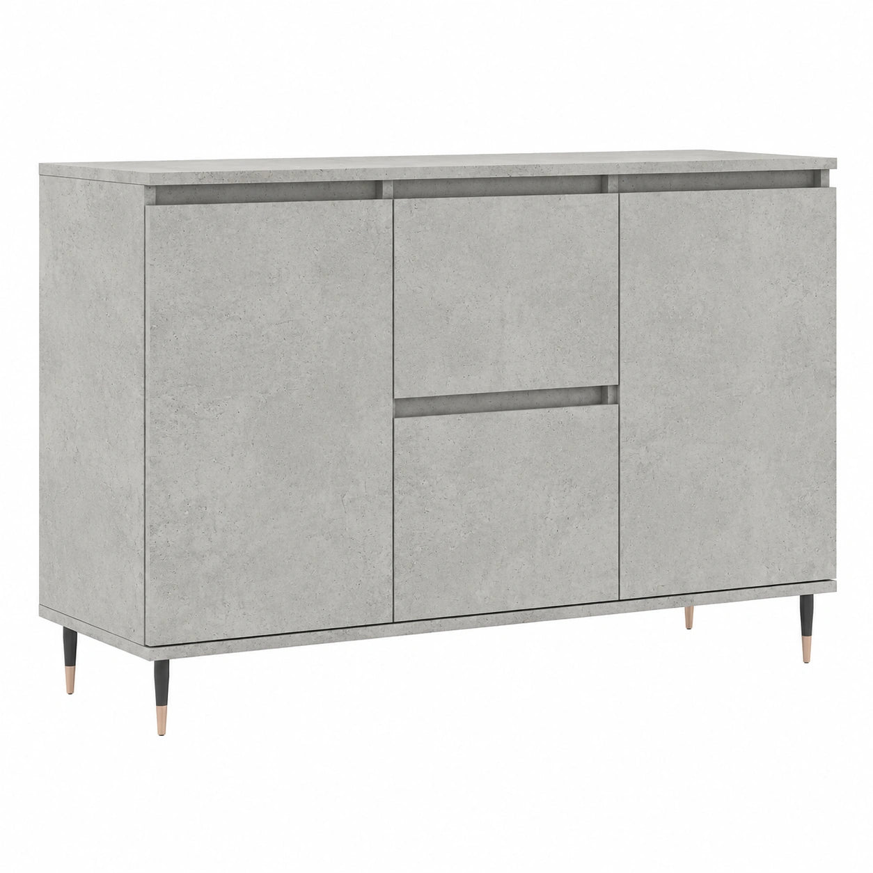 Moderner Sideboard mit Eisenbeinen in Betongrau