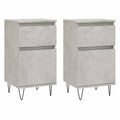 Moderner Sideboard Set mit Stauraum, Grauer Mehrzweckschrank mit Metallbeinen
