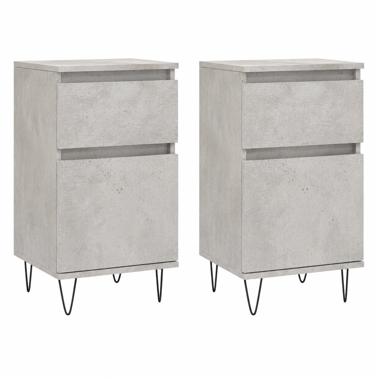 Moderner Sideboard Set mit Stauraum, Grauer Mehrzweckschrank mit Metallbeinen