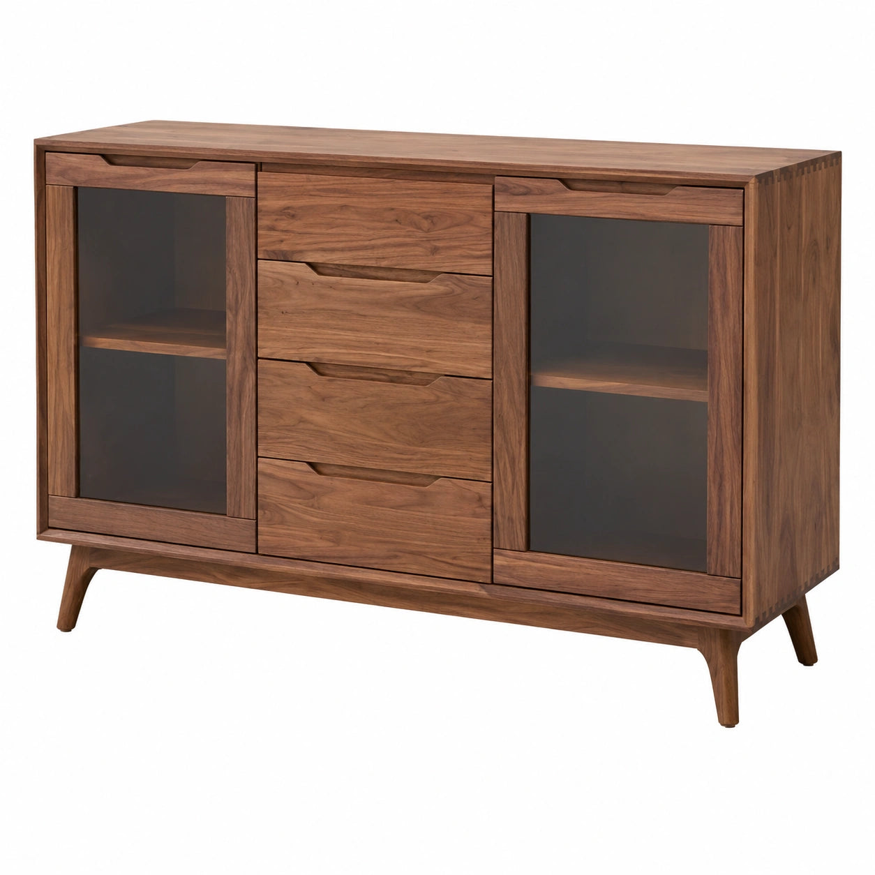 Modernes Sideboard aus schwarzem Walnussholz für diverse Räume