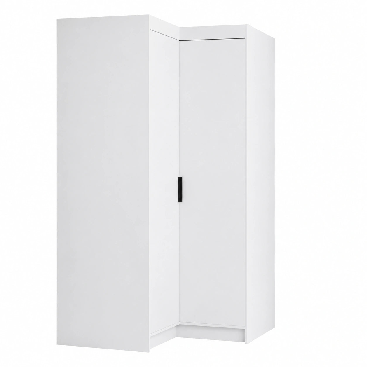 Moderner Eckschrank in Weiß, Modell Storicos, 98x190x98 cm