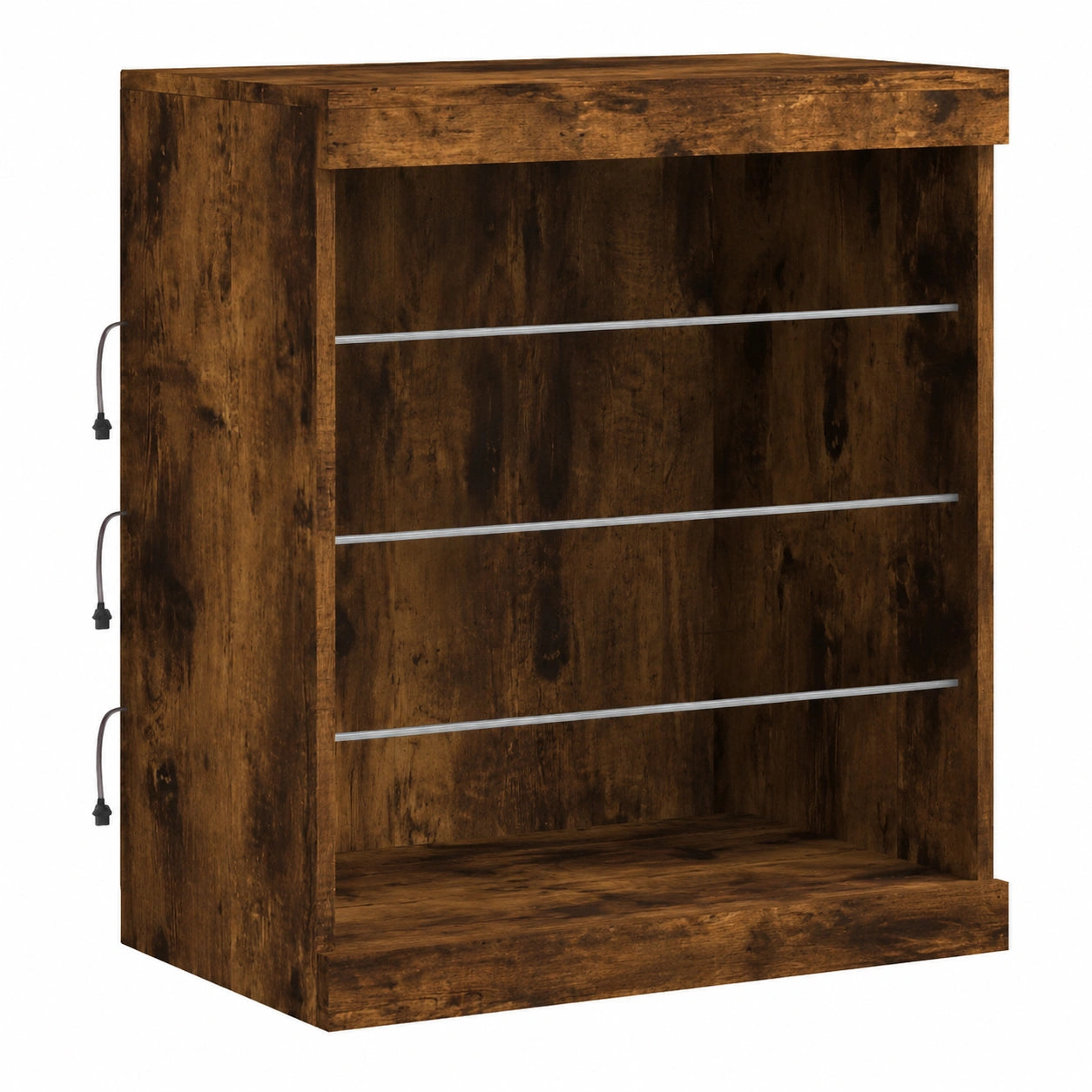 Moderne Kommode mit LED, Stauraum Highboard in Räuchereiche