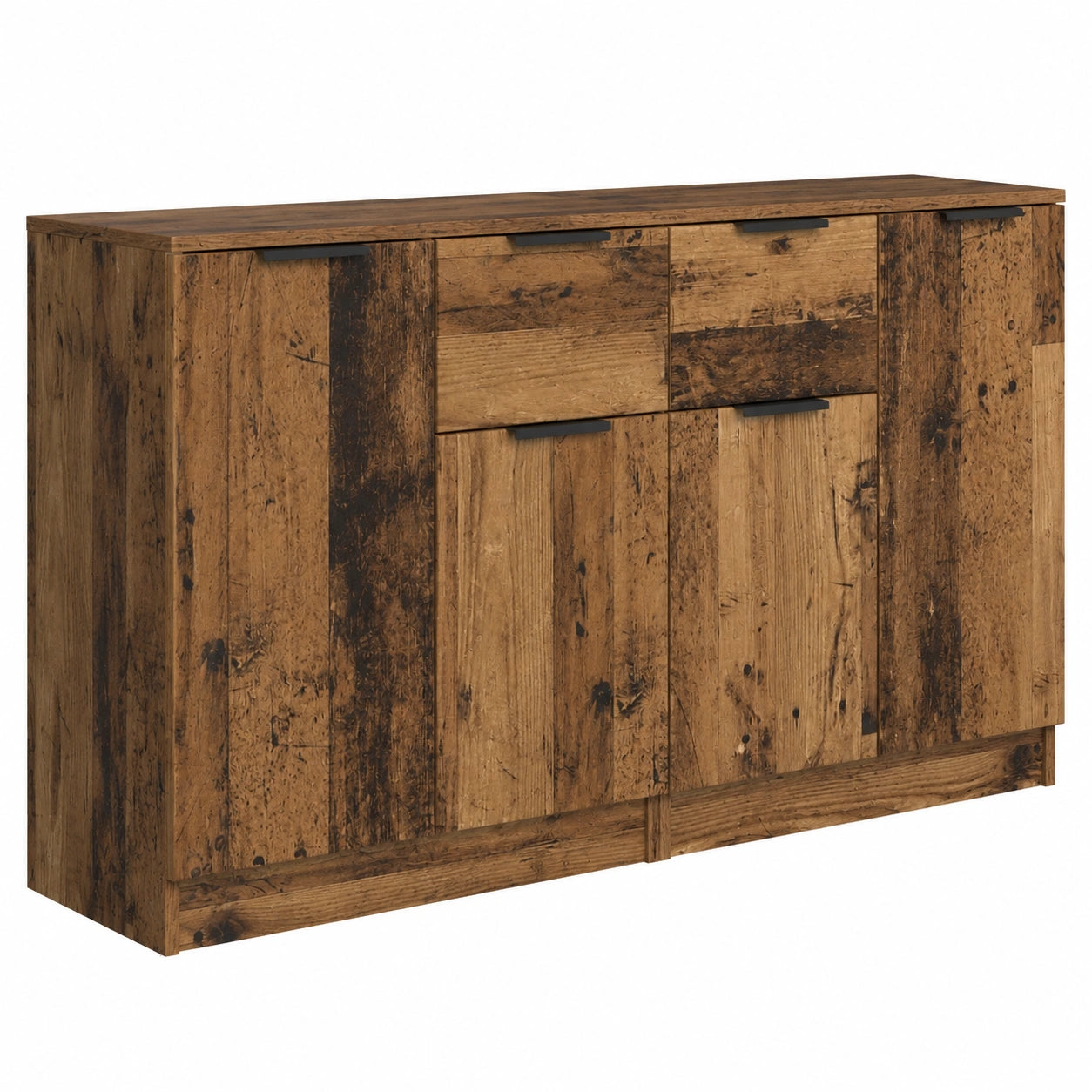 vidaXL Kommoden-Set aus Altholz, 2-teilig, 60 x 30 x 70 cm, Eleganter Aufbewahrungsschrank für Esszimmer