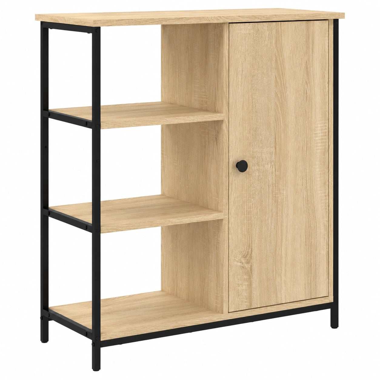 Moderner Beistellschrank aus Holzfaserplatte in Sonoma-Eiche, 70x30x80 cm