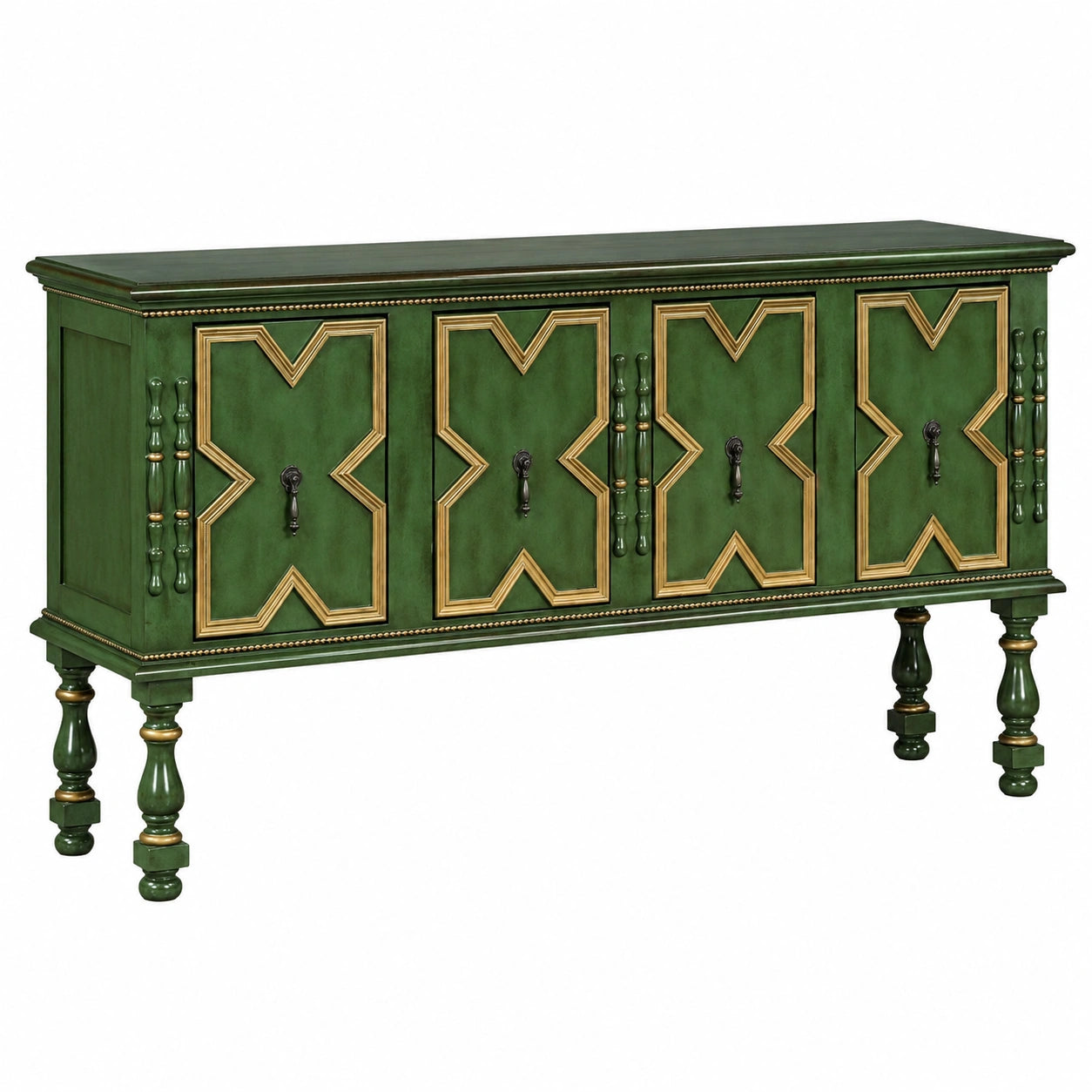 Retro Skandinavisches Sideboard, Esszimmer- und Flurschrank, Mehrzweckschrank in Eiche, 154 x 40 x 81 cm