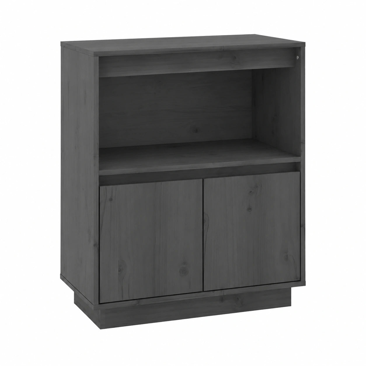 Massivholz Anrichte Grau aus Kiefer, 60x34x75 cm, für Wohnzimmer oder Küche