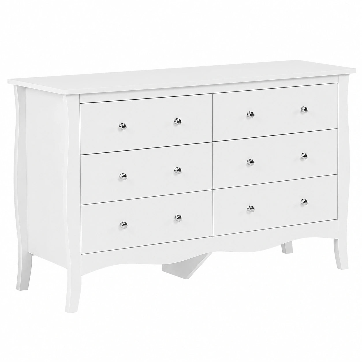 Elegantes Jugendstil-Sideboard aus MDF in Weiß
