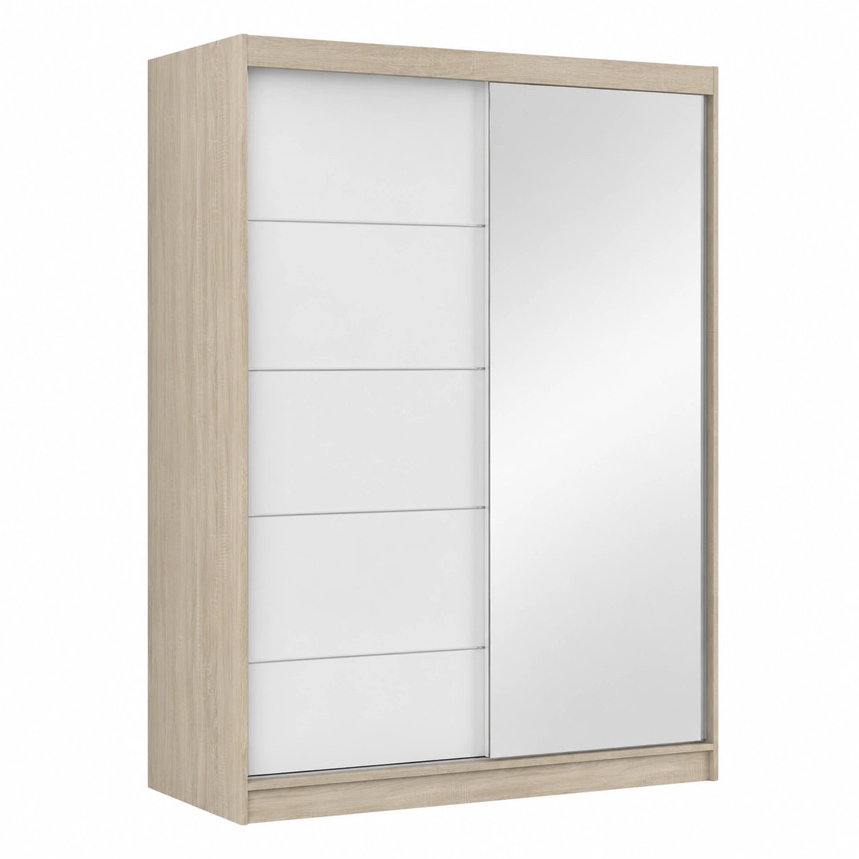 Moderner Kleiderschrank mit Spiegel und Schiebetüren - 61 x 150 x 200 cm