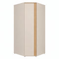 Moderner Eckkleiderschrank WEXLIN 90 mit Drehtür, für Kinder- und Jugendzimmer, Kaschmir Beige und Mauvella Eiche Dekor, 92,2 cm x 193,7 cm x 92,2 cm